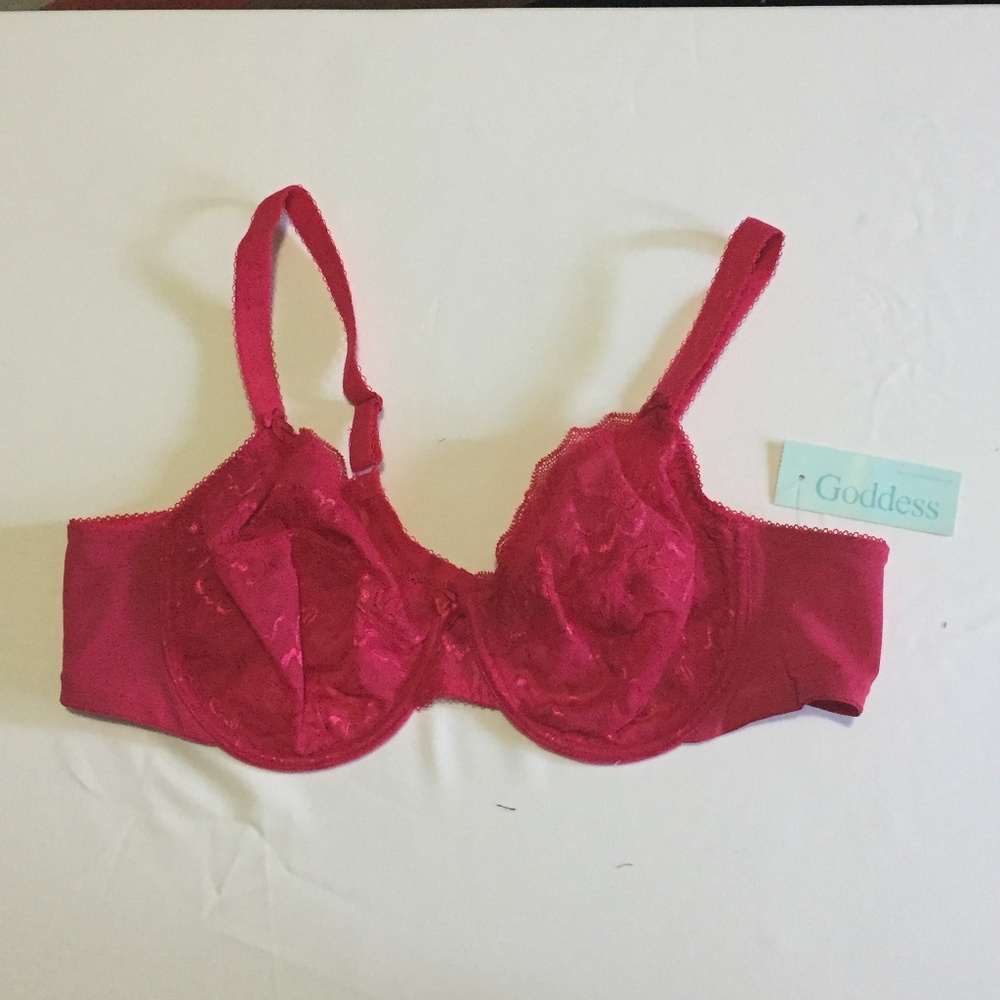 NWT GODDESS BRA US 44C CHERRY LACE
